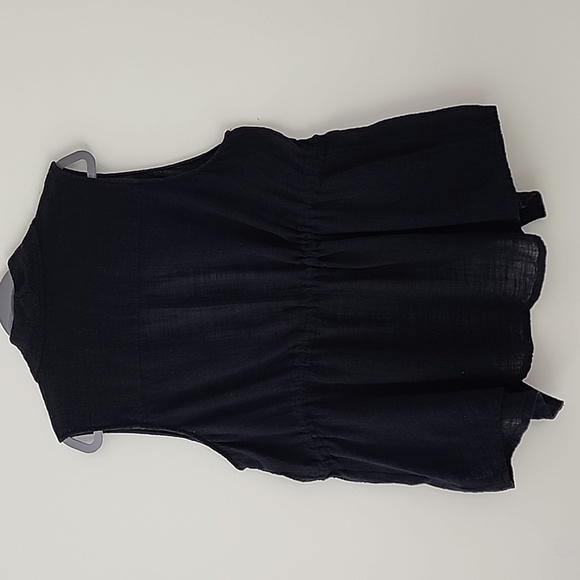 Torrid Feel The Fit Lagenlook Boho Black Cotton Gause Open Vest 1X 14-16 K14 - Picture 2 of 9